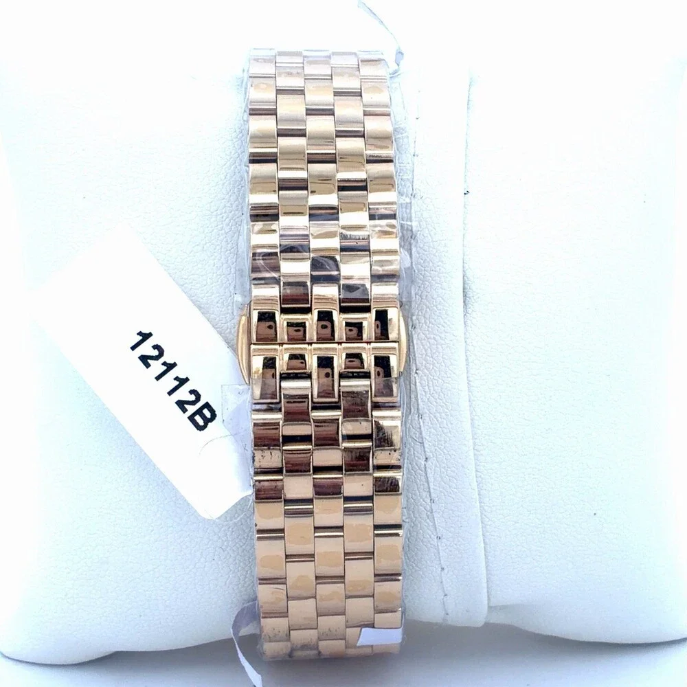 Gevril Milan Gold Plated Diamond Bezel Quartz White Dial 12112B Ladies Watch